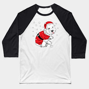 Santa's Little Helper Schnauzer Baseball T-Shirt